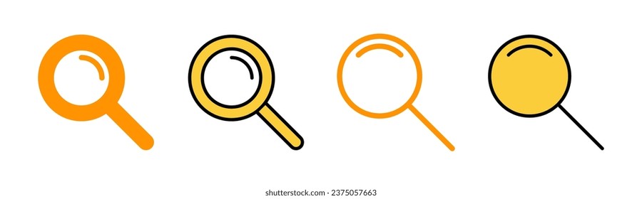 Search icon set for web and mobile app. search magnifying glass sign and symbol