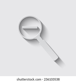 Search Icon with shadow on a grey background