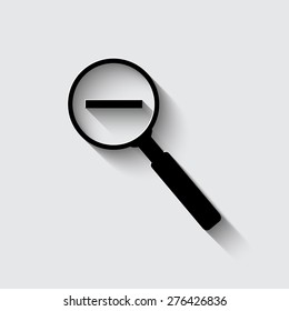 Search Icon   with shadow on a grey background