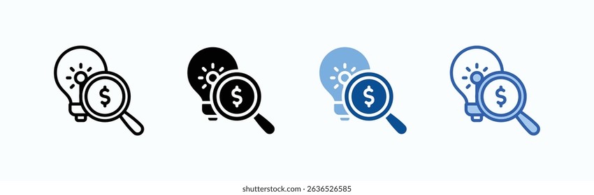 Search Icon Sheet Multiple Style Collection Isolated Vector