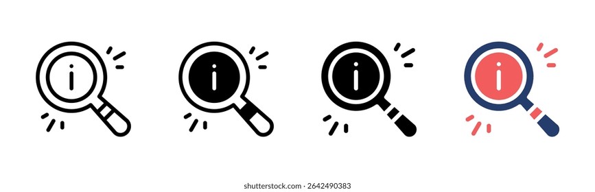 Search icon sheet multiple style collection