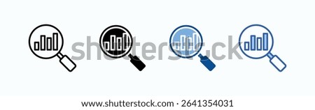 Search icon sheet multiple style collection isolated vector