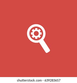 search icon. sign design. red background