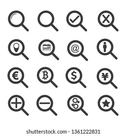 Search icon, sign, on white background. Vector illustration EPS 10 