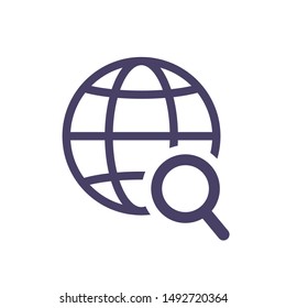 Search icon. Simple black vector symbol. Logo for web. Image for business.