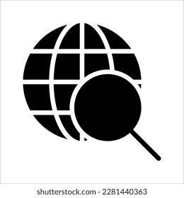 Icono de búsqueda. Sencillo símbolo vector negro. Logo para web. ilustración vectorial sobre fondo blanco