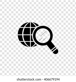 Search Icon. Simple Black Vector Symbol. Logo For Web. Image For Business.