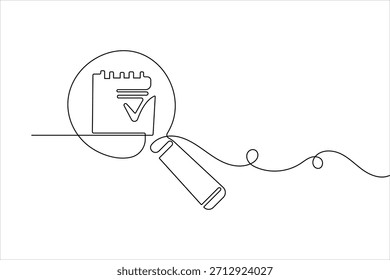 Icono de Búsqueda simple Dibujo de una línea Dibujo de contorno mínimo Ilustración vectorial Diseño moderno limpio