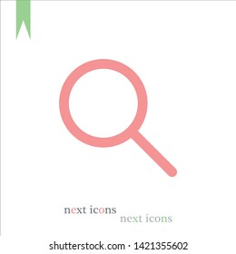 Search icon in simple design.  Illustration of a loupe . A searching sign.