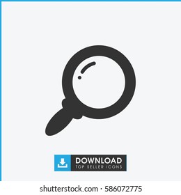 search icon. Simple filled search icon. On white background.