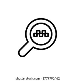 Search icon. Simple line, outline vector elements of taxi service icons for ui and ux, website or mobile application