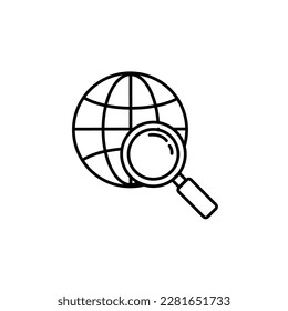 Search icon. Simple line, outline vector symbol. Logo for web