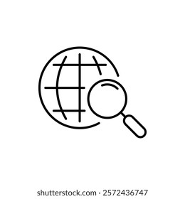 Search icon. Simple line, outline vector symbol. Logo for web
