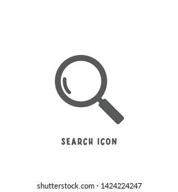 Search icon simple silhouette flat style vector illustration on white background.