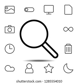 Search icon. Simple thin line, outline vector element of minimalistic, web icons set for UI and UX, website or mobile application