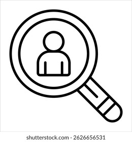 Search Icon. Simple Vector Outline Illustration