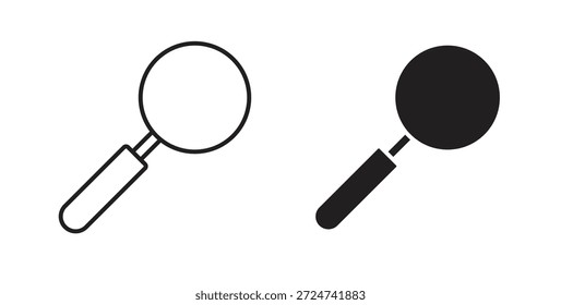 Vectores simples del icono de la Búsqueda en negro, convenientes para los proyectos