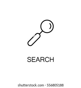 Search icon. Single high quality outline symbol for web design or mobile app. Thin line sign for design logo. Black outline pictogram on white background