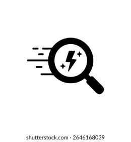 Search Icon with Spark Representing Enhanced Search or Discovery