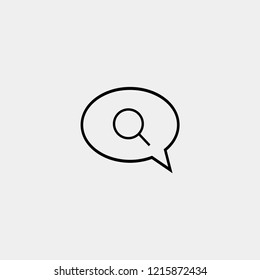 Search icon in speech bubble