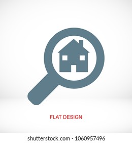 Search icon, stock vector illustration flat design style