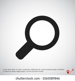 Search icon, stock vector illustration flat design style