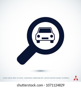Search icon, stock vector illustration flat design style