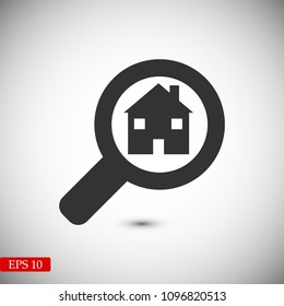 Search icon, stock vector illustration flat design style