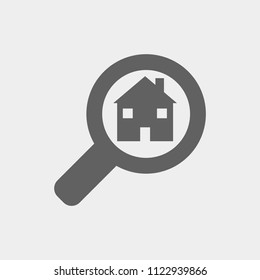 Search icon, stock vector illustration flat design style