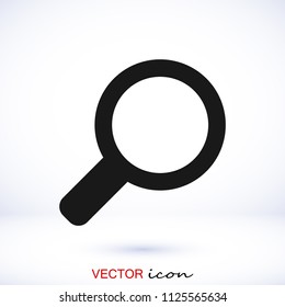 Search icon, stock vector illustration flat design style