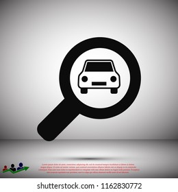 Search icon, stock vector illustration flat design style