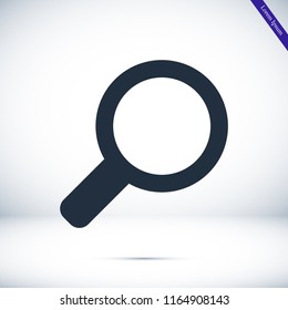 Search icon, stock vector illustration flat design style