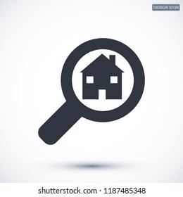 Search icon, stock vector illustration flat design style