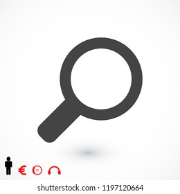 Search icon, stock vector illustration flat design style