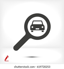 Search icon, stock vector illustration flat design style