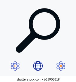 Search icon, stock vector illustration flat design style