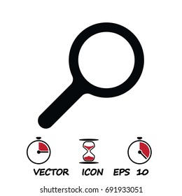 Search icon, stock vector illustration flat design style