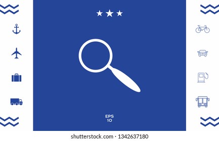 Search icon symbol. Graphic elements for your design