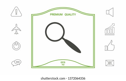 Search icon symbol. Graphic elements for your design
