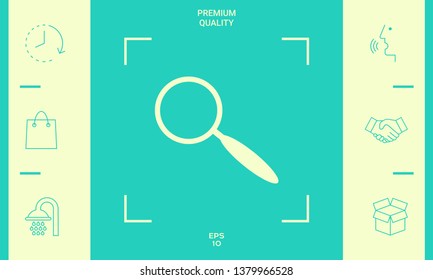 Search icon symbol. Graphic elements for your design
