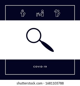 Símbolo de icono de búsqueda. Elementos gráficos para el diseño