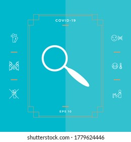 Símbolo del icono de búsqueda. Elementos gráficos para su diseño
