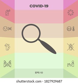 Search icon symbol. Graphic elements for your design