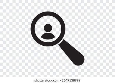 Search icon symbol. Magnifier or loupe sign. vector magnifier or loupe icon