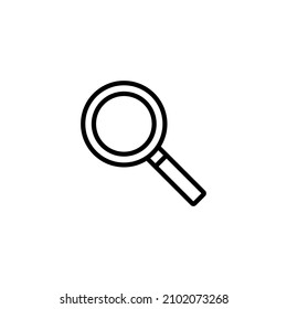 Suchsymbol. Lupe, Vektorgrafik einzeln auf weißem Hintergrund