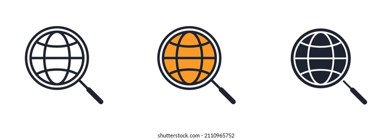 Search icon symbol template for graphic and web design collection logo vector illustration