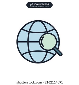 search icon symbol template for graphic and web design collection logo vector illustration