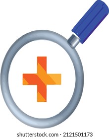 Search icon symbol and zoom in vector isolated white background