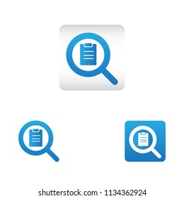 search icon with task symbol. search web icon vector icon in various style 