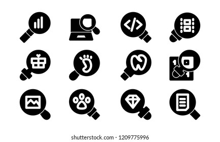 Search Icon Template Set Vector Sign Design